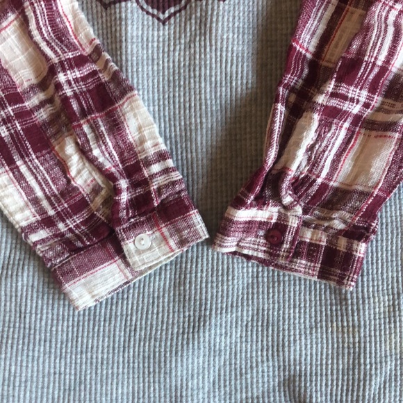 Dutch Bros “Live Life Dutch” Graphic Long-sleeve Thermal/Flannel Size Medium - Picture 2 of 5